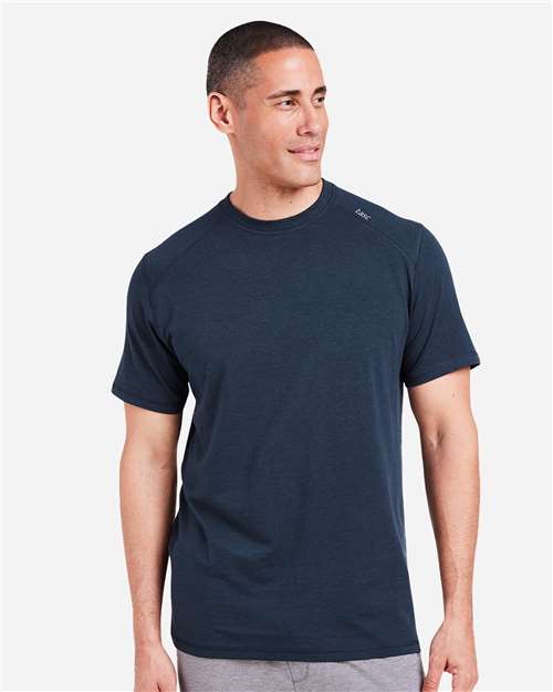 Left View of Classic Navy Carrollton Fitness T-Shirt - TM110AB