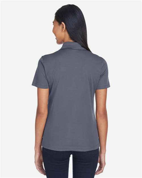 Classic Navy Heather/ Carbon Women's Balance Colorblock Performance Piqué Polo - CE101W