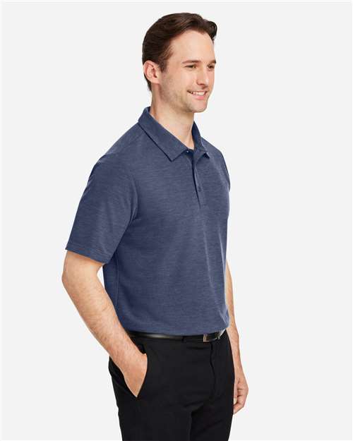 Classic Navy Heather Men's Fusion ChromaSoft™ Pique Polo - CE112