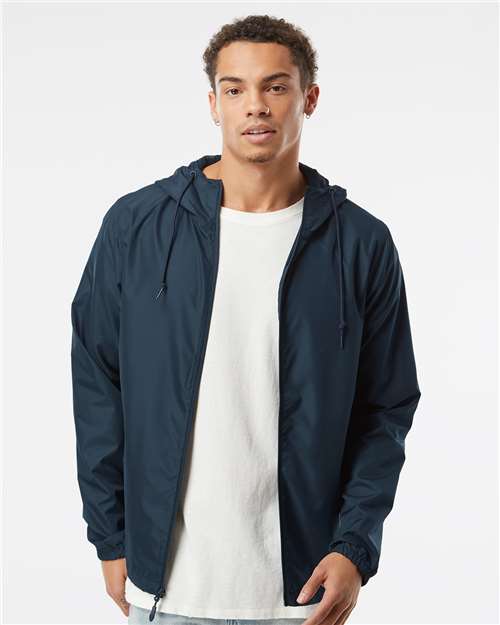 Classic Navy Lightweight Windbreaker Full-Zip Jacket - EXP54LWZ