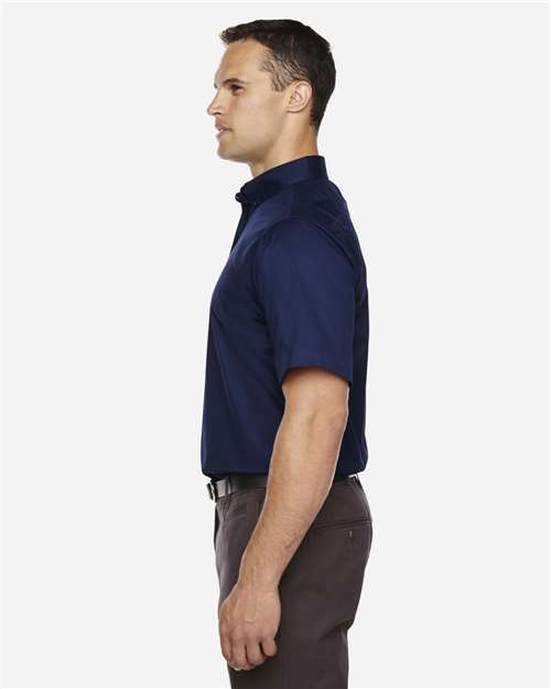 Classic Navy Men&#39;s Tall Optimum Short Sleeve Twill Dress Shirt - 88194T