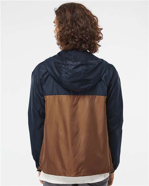 Classic Navy/ Saddle Lightweight Windbreaker Full-Zip Jacket - EXP54LWZ