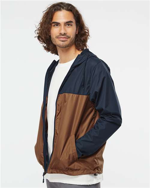 Classic Navy/ Saddle Lightweight Windbreaker Full-Zip Jacket - EXP54LWZ