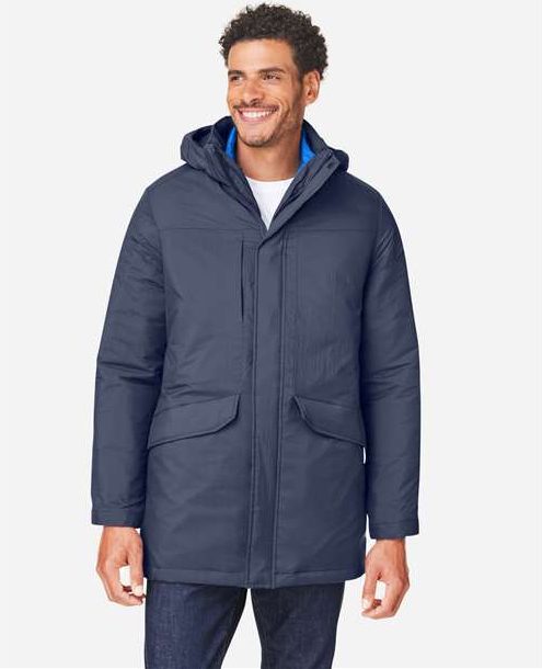 Front View of Classic Navy/ True Royal Men's Inspire 3-in-1 Jacket with Insulated Liner - CE725