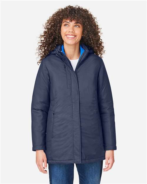 Front View of Classic Navy/ True Royal Women's Inspire 3-in-1 Jacket with Insulated Liner - CE725W