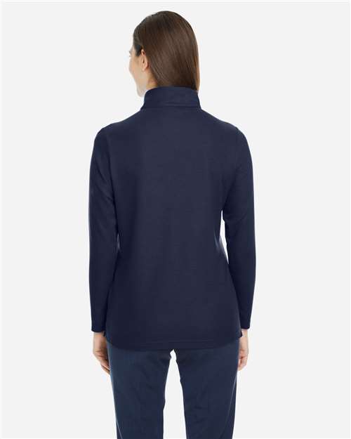 Classic Navy Women's Fusion ChromaSoft™ Pique Quarter-Zip Pullover - CE405W
