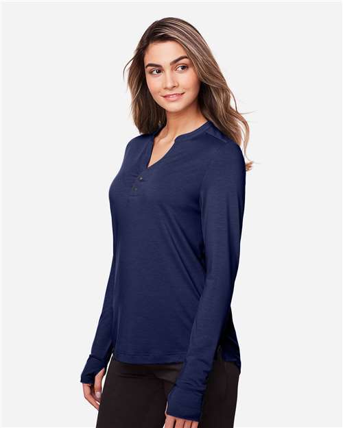 Classic Navy Women&#39;s JAQ Snap-Up Stretch Performance Pullover - NE400W