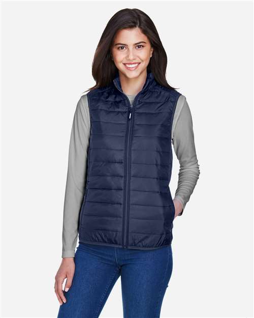 Classic Navy Women&#39;s Prevail Packable Puffer Vest - CE702W