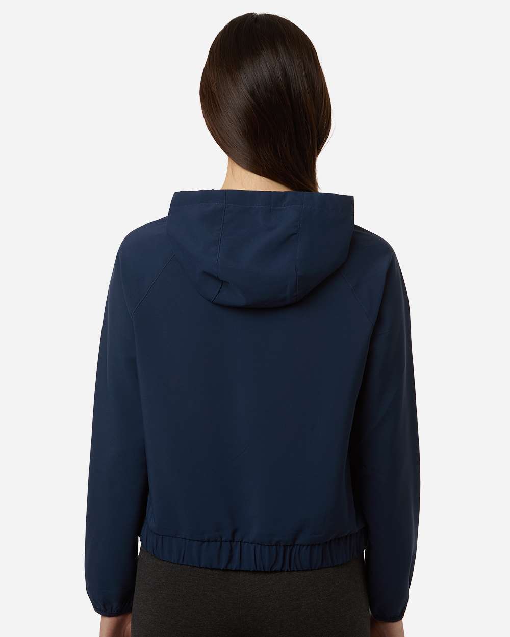 Classic Navy Women's UltraUVP Shoreline Long Sleeve Hooded Pullover - CE520LW plain