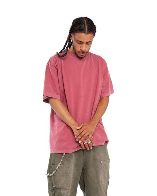 Clay Red Garment-Dyed Crewneck T-Shirt - SHGD