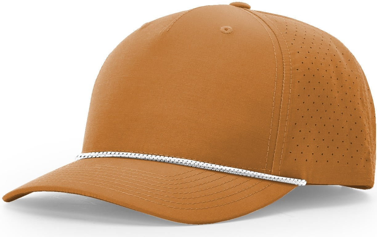 Clay/White-Black Laser Perf Performance Rope Cap