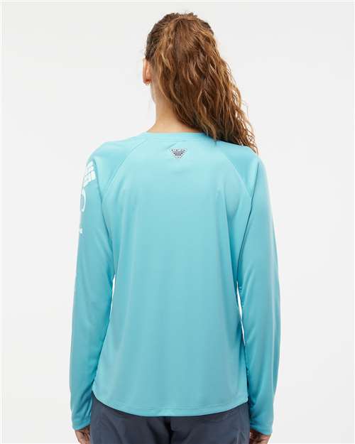 Clear Blue/ White Women&#39;s PFG Tidal Tee™ II Long Sleeve - 212485