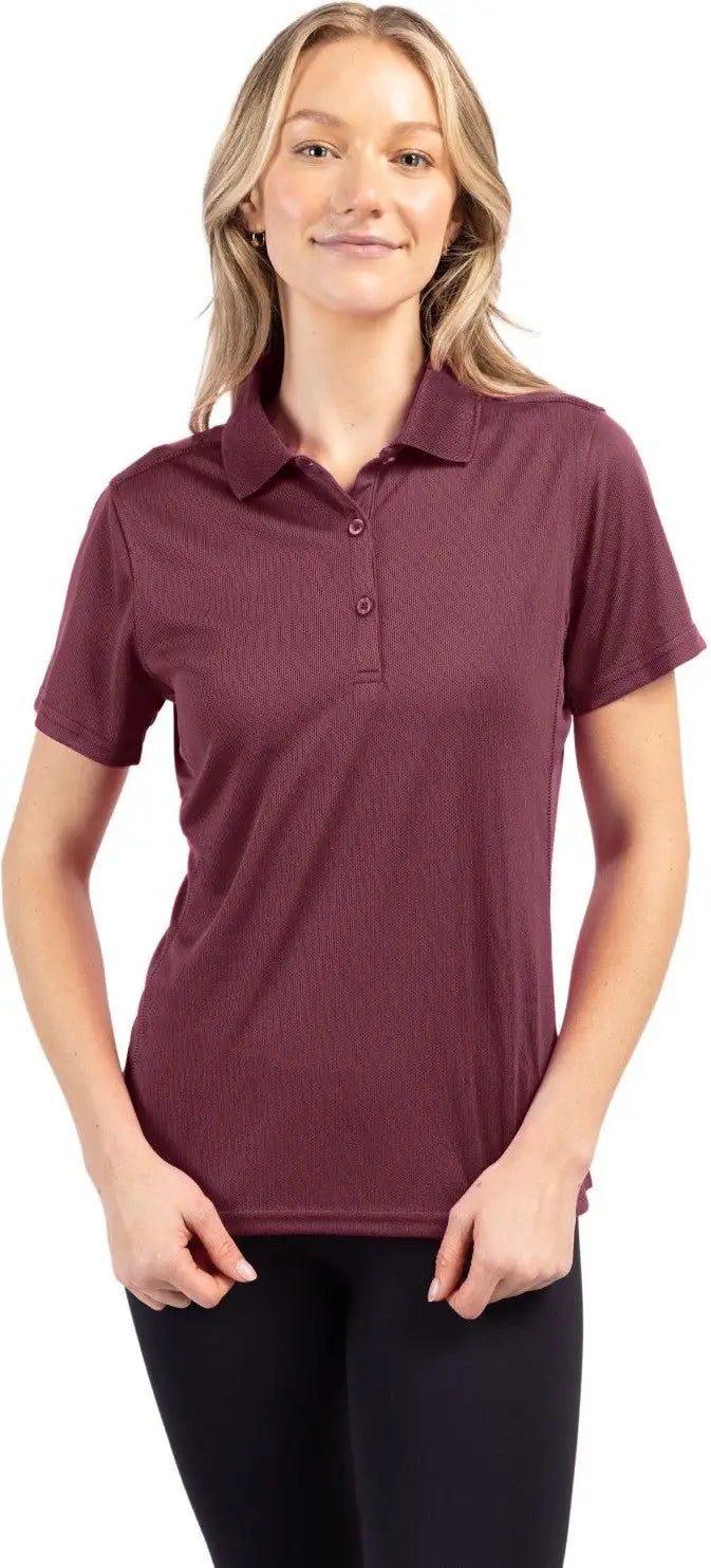 Clique Lqk00021 Ice Pique Womens Tech Polo - Bordeaux - Ladies Xs