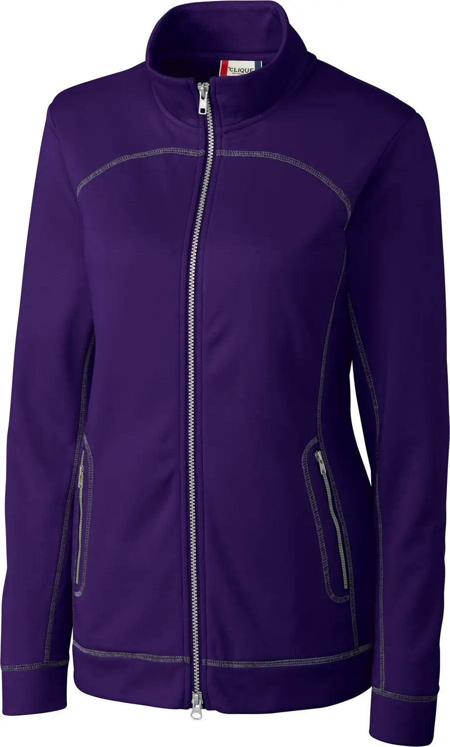 Clique Lqk00030 Helsa Performance Womens Full Zip Knit Jacket - College Purple - Ladies Xs