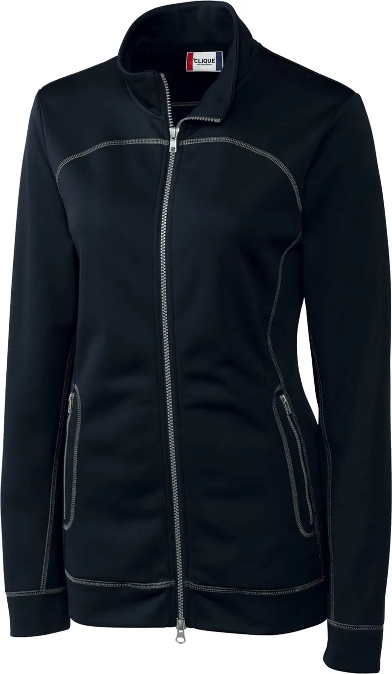 Clique Lqk00030 Helsa Performance Womens Full Zip Knit Jacket - Dark Navy - Ladies Xs
