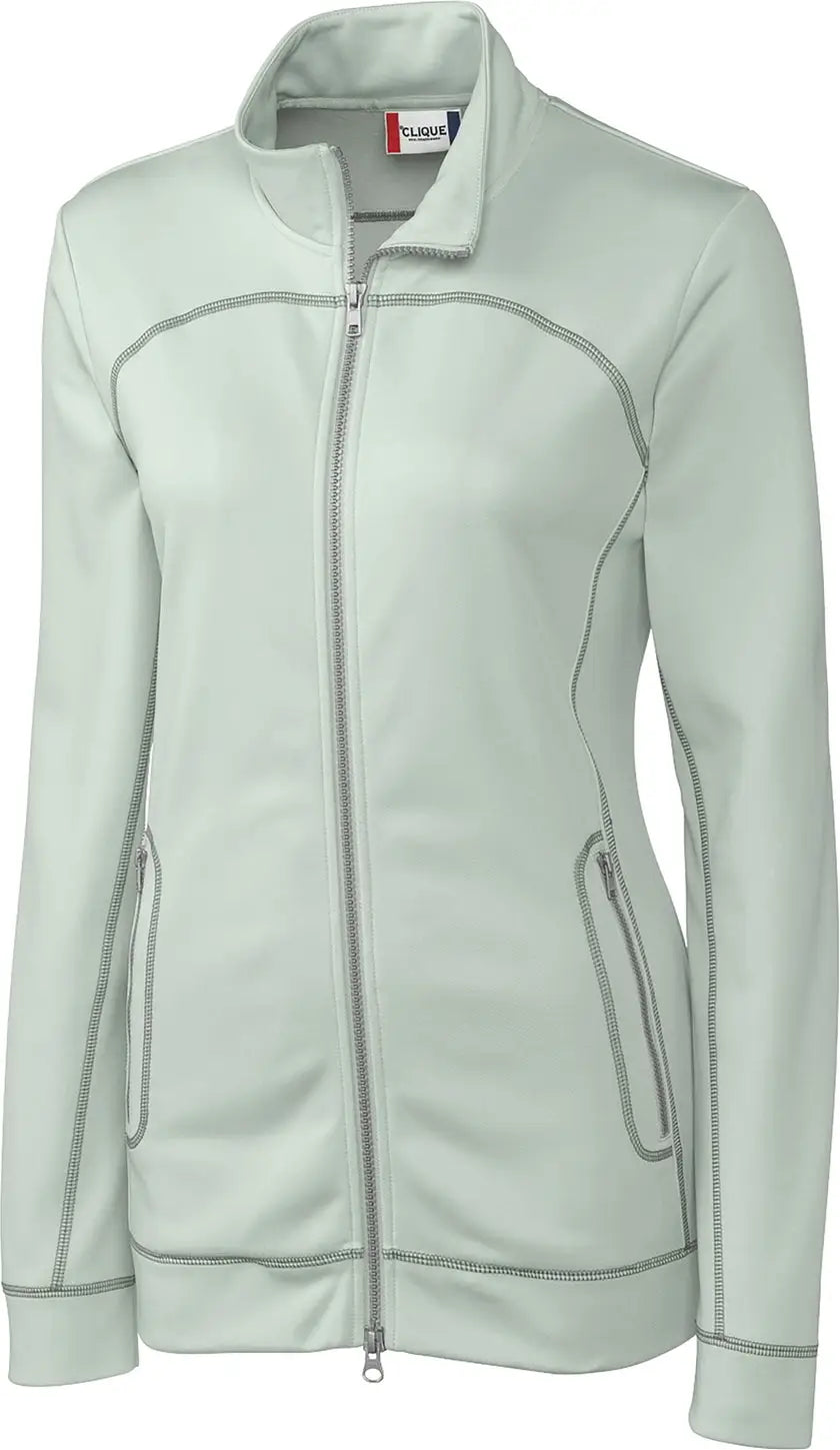 Clique Lqk00030 Helsa Performance Womens Full Zip Knit Jacket - Light Gray - Ladies Xs
