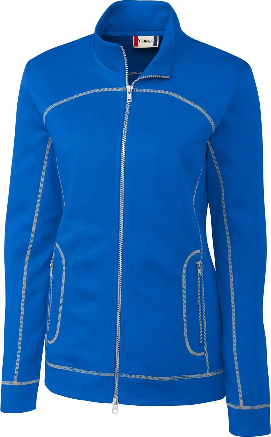 Clique Lqk00030 Helsa Performance Womens Full Zip Knit Jacket - Royal Blue