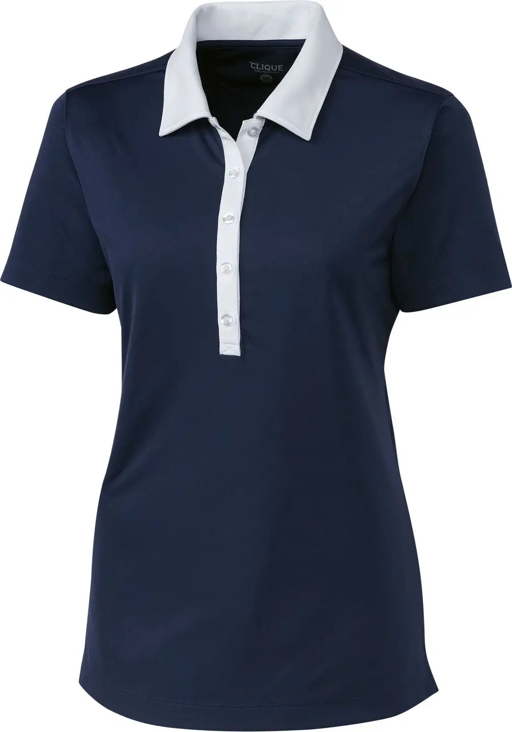Clique Lqk00041 Parma Colorblock Tech Jersey Womens Polo - Navy White - Navy/white / Ladies Xs