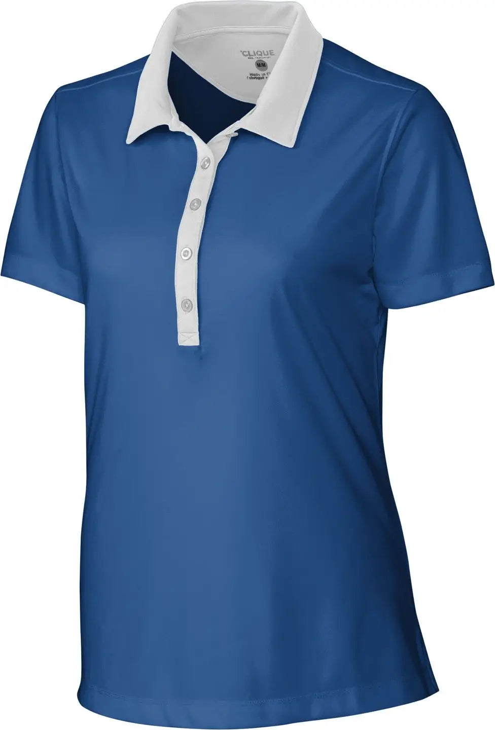 Clique Lqk00041 Parma Colorblock Tech Jersey Womens Polo - Sea Blue White - Blue/white / Ladies Xs