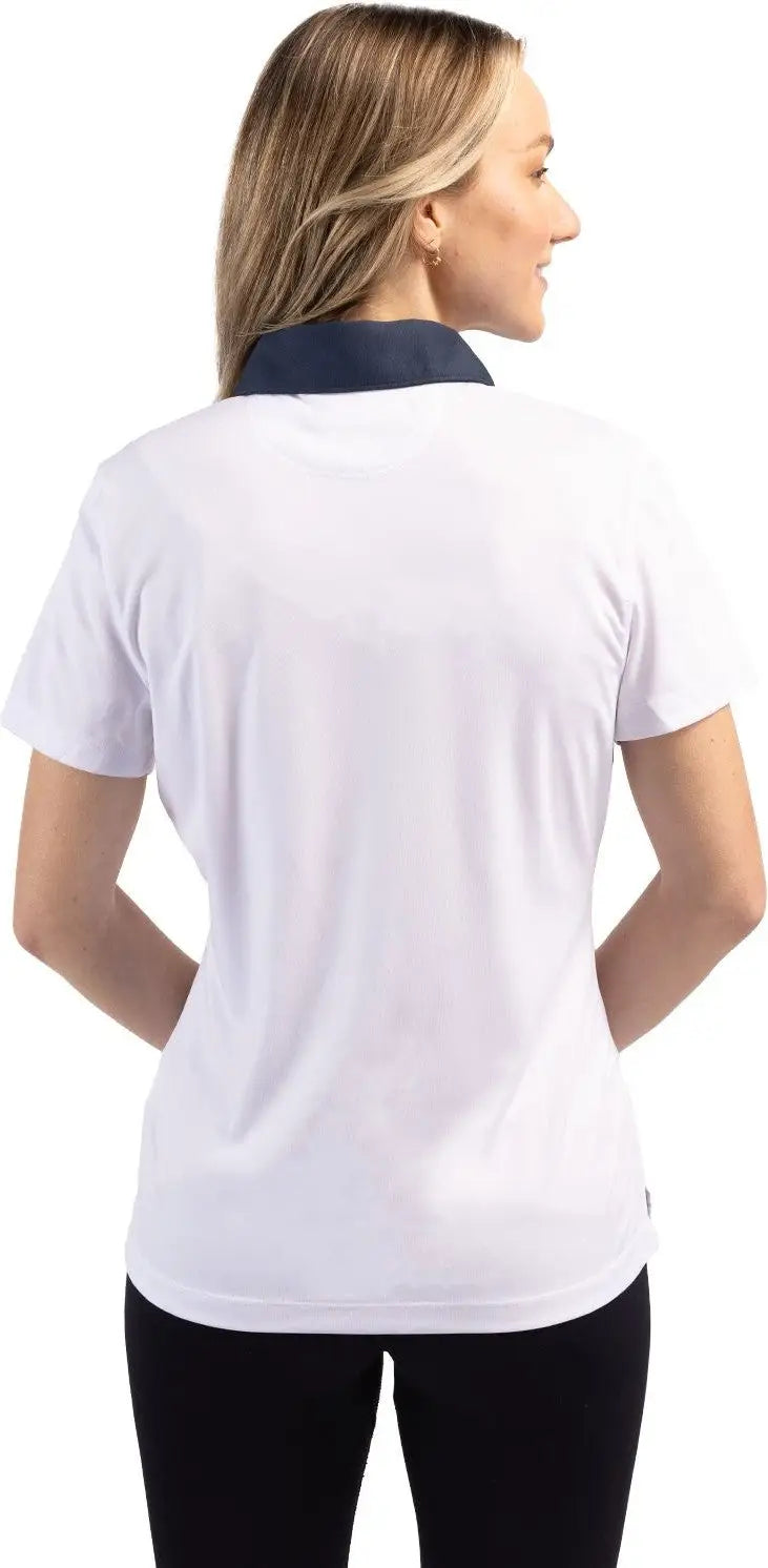 Clique Lqk00041 Parma Colorblock Tech Jersey Womens Polo - White Navy