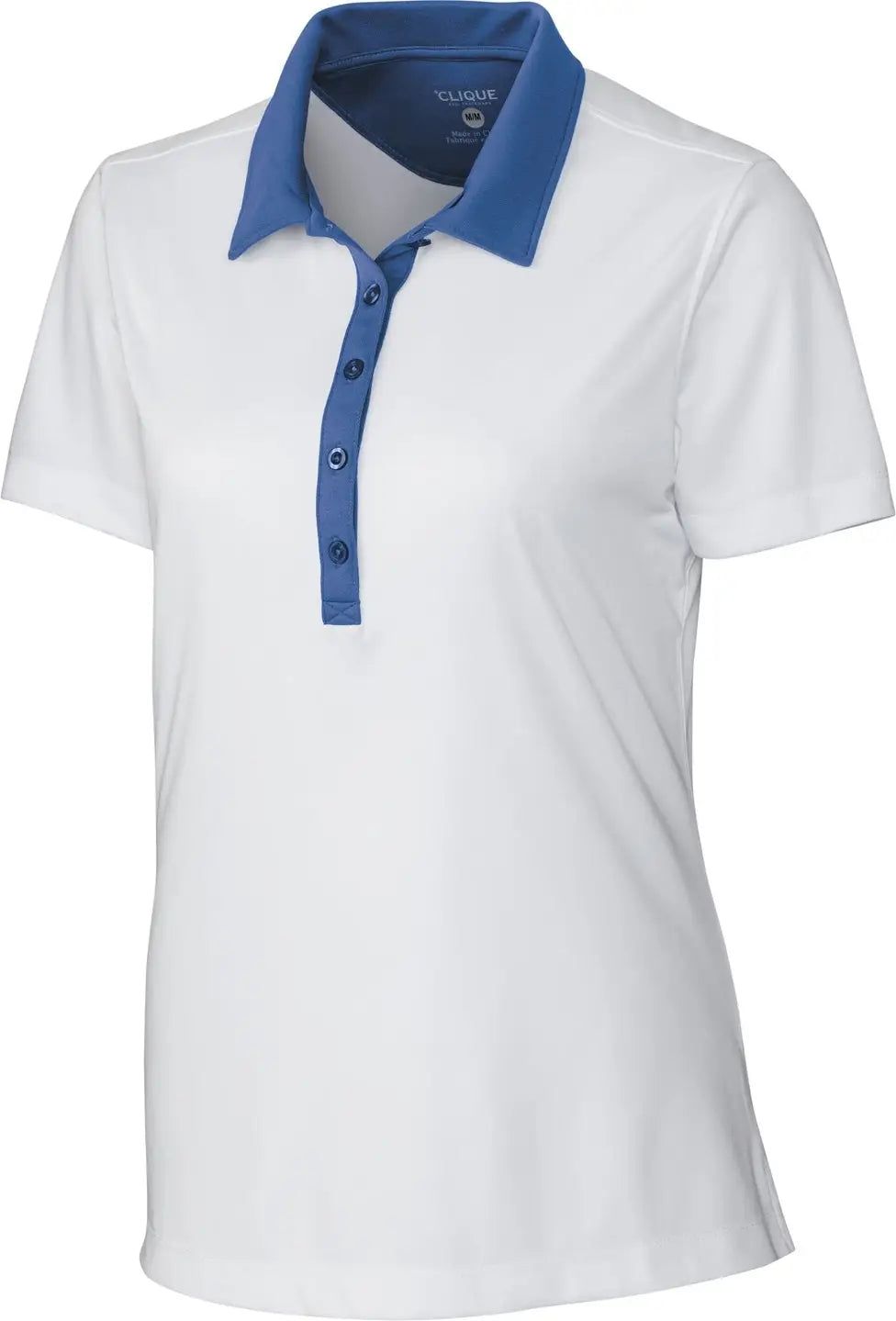 Clique Lqk00041 Parma Colorblock Tech Jersey Womens Polo - White Sea Blue - White/sea / Ladies Xs