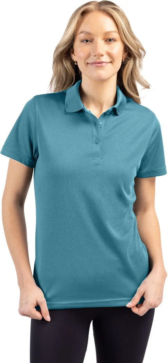 Clique Lqk00063 Spin Eco Performance Pique Womens Polo - Dusty Blue - Ladies Xs
