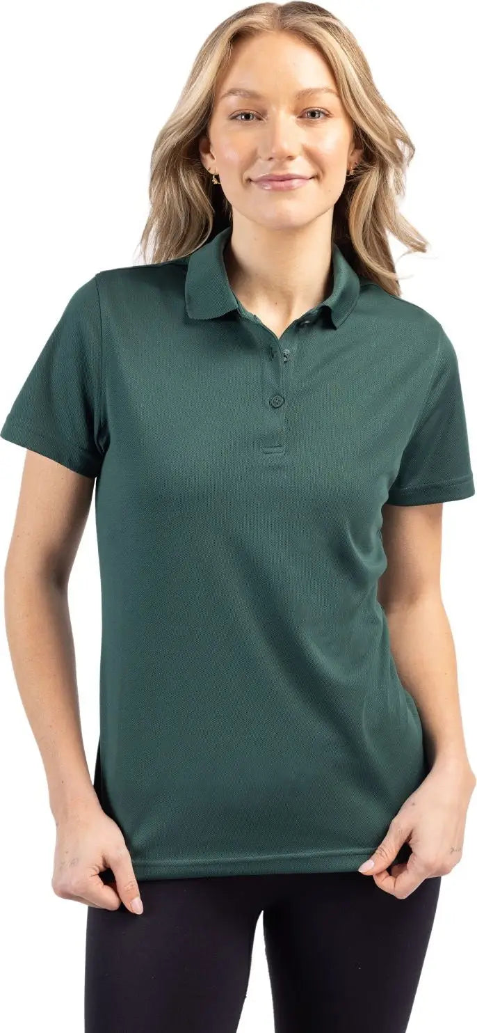 Clique Lqk00063 Spin Eco Performance Pique Womens Polo - Evergreen - Ladies Xs