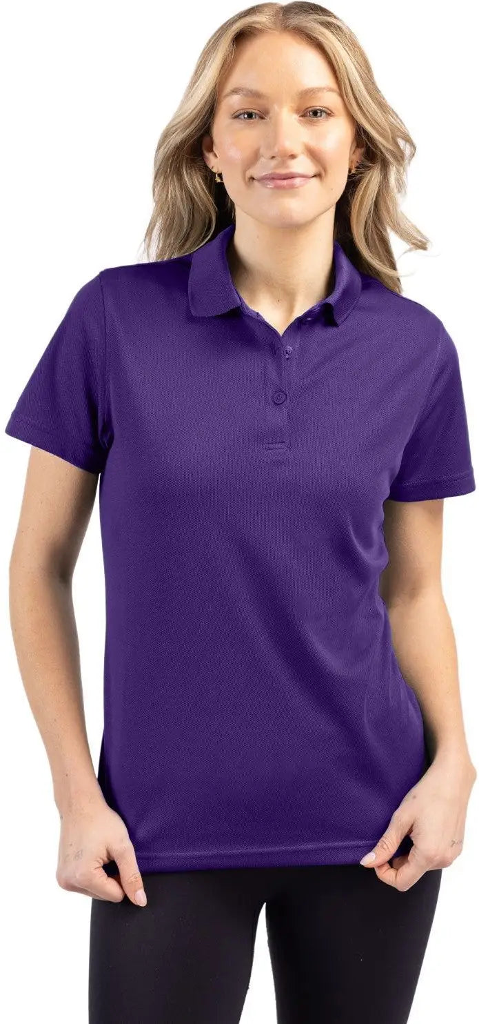 Clique Lqk00063 Spin Eco Performance Pique Womens Polo - Royal Purple - Ladies Xs