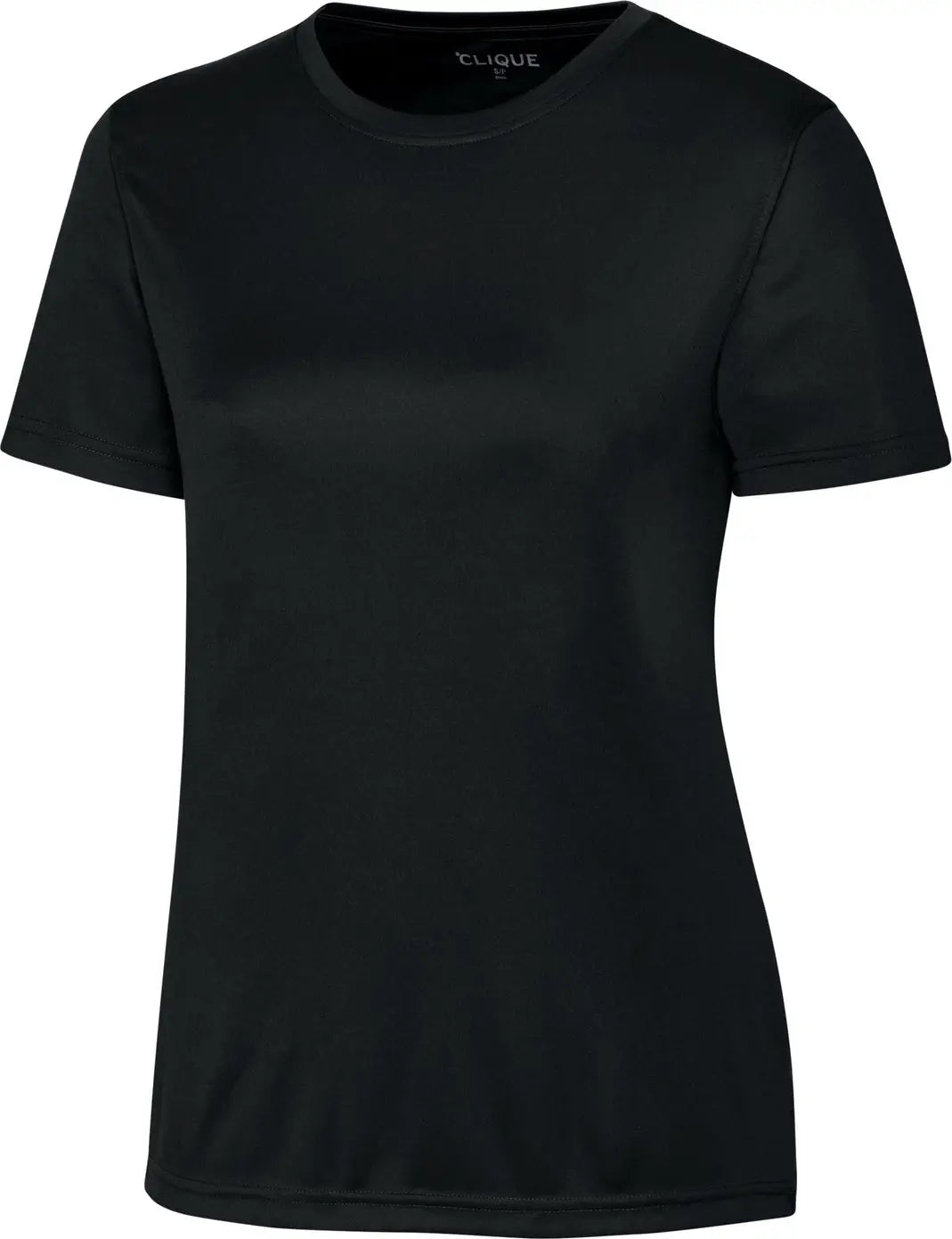 Clique Lqk00064 Spin Eco Performance Jersey Short Sleeve Womens Tee - Black - Ladies Xs