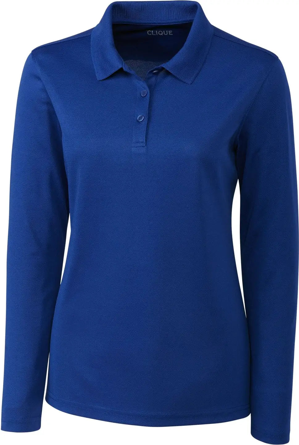 Clique Lqk00066 Spin Eco Performance Pique Long Sleeve Womens Polo - Tour Blue - Ladies Xs