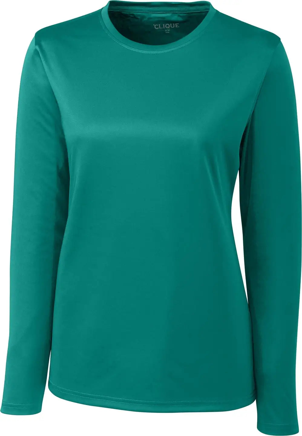 Clique Lqk00067 Spin Eco Performance Long Sleeve Womens Tee Shirt - Teal Green