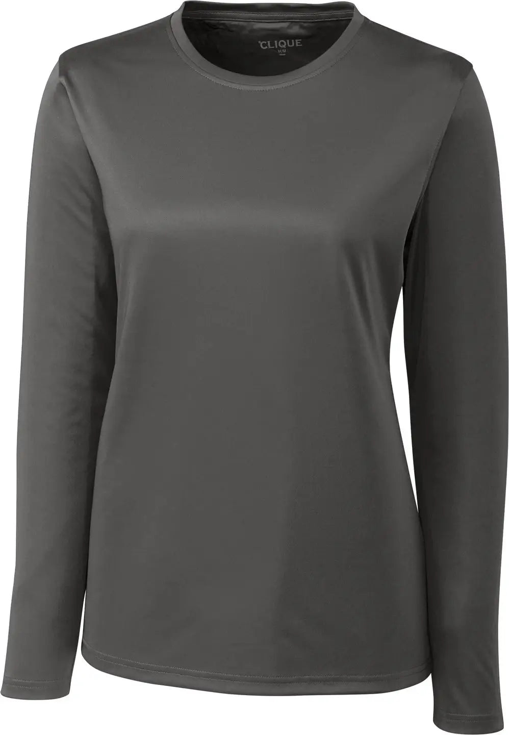 Clique Lqk00067 Spin Eco Performance Long Sleeve Womens Tee Shirt - Pure Slate - Ladies Xs
