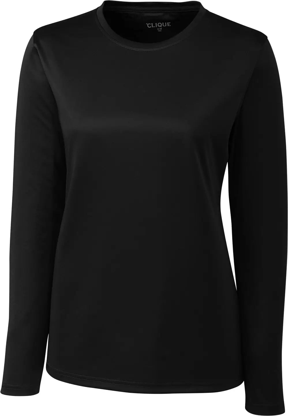 Clique Lqk00067 Spin Eco Performance Long Sleeve Womens Tee Shirt - Black - Ladies Xs