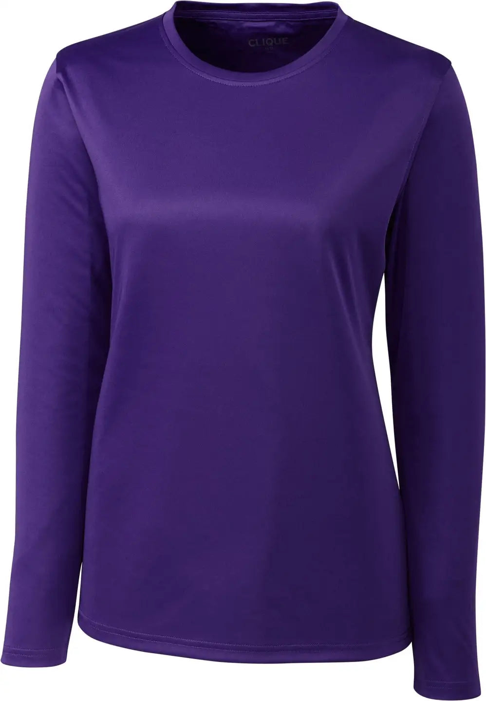 Clique Lqk00067 Spin Eco Performance Long Sleeve Womens Tee Shirt - Royal Purple - Ladies Xs