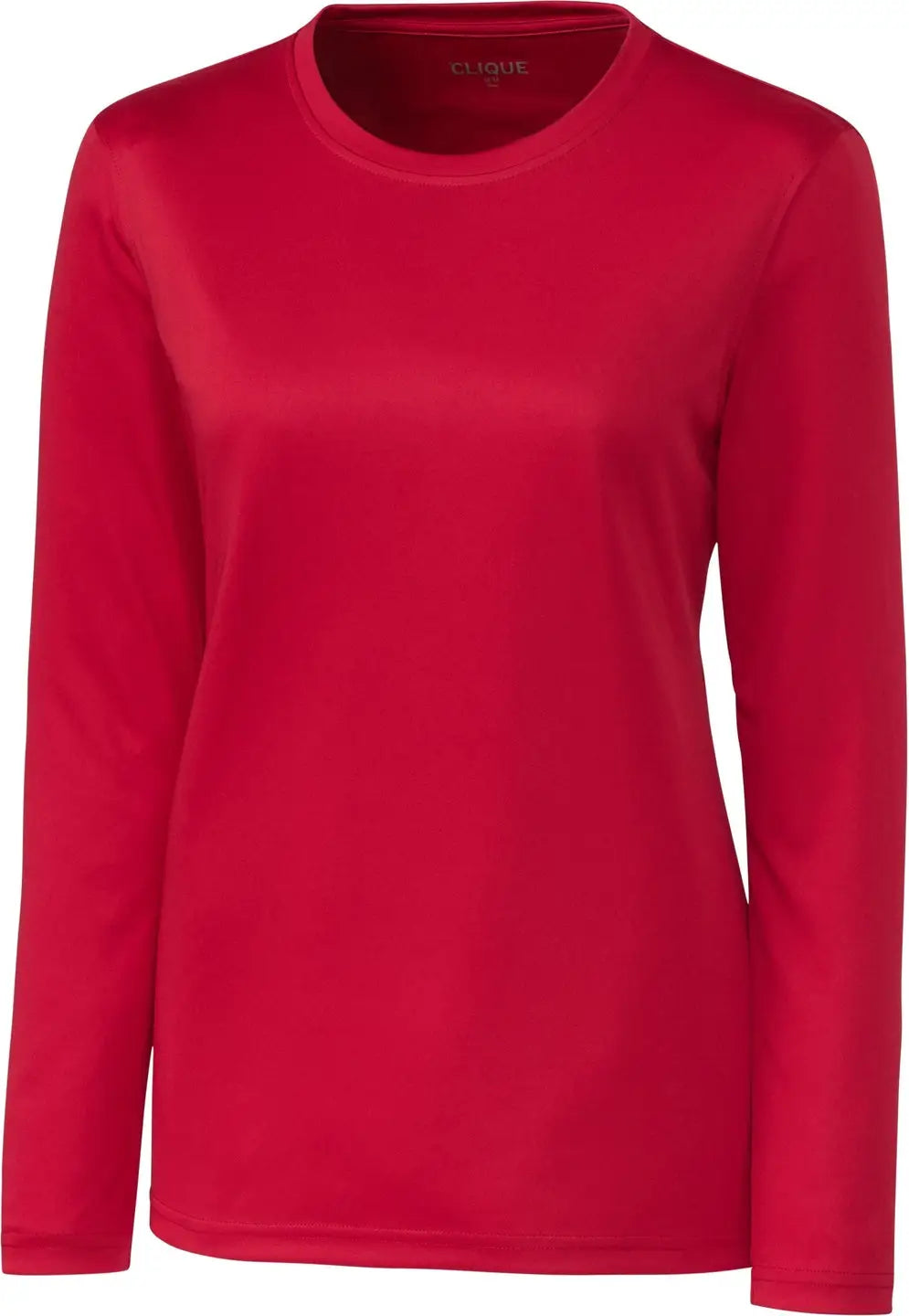 Clique Lqk00067 Spin Eco Performance Long Sleeve Womens Tee Shirt - Red - Ladies Xs