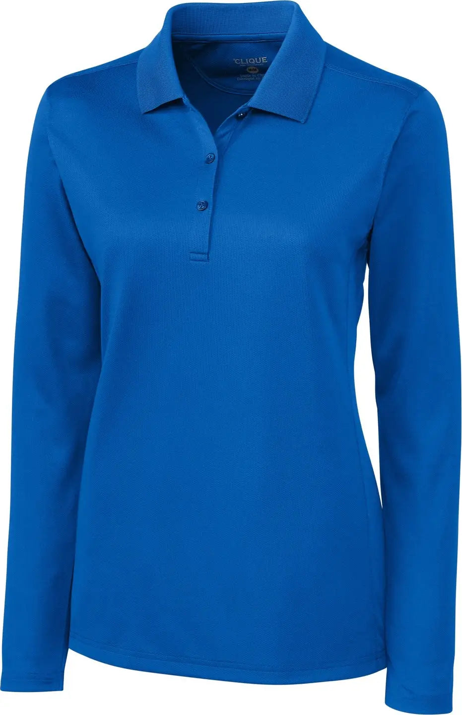 Clique Lqk00068 Ice Pique Womens Long Sleeve Tech Polo - Royal Blue - Ladies Xs