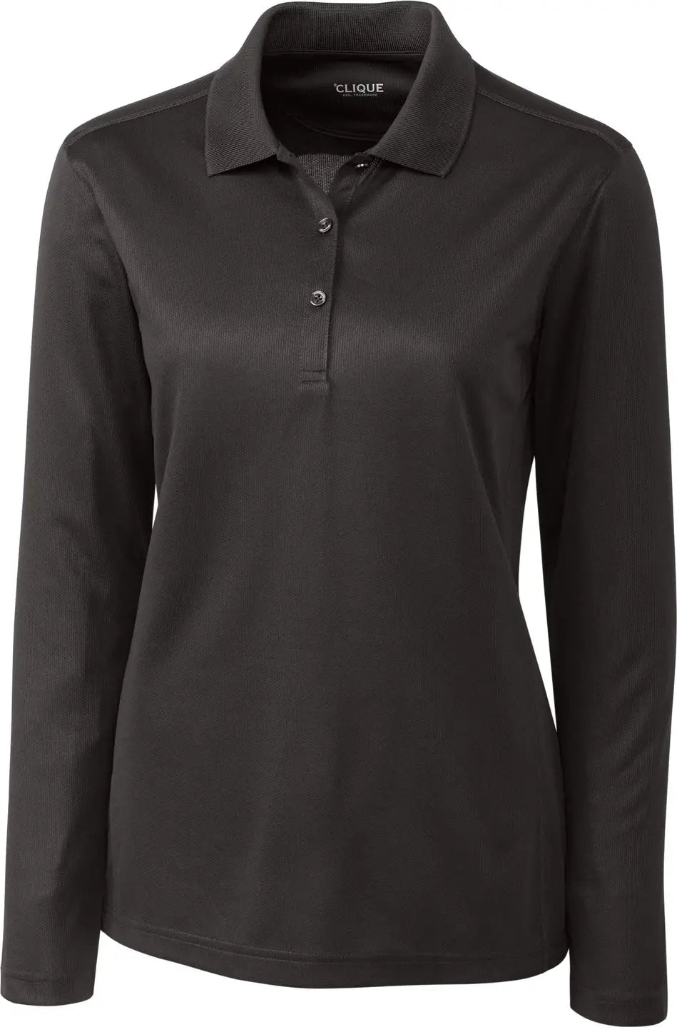 Clique Lqk00068 Ice Pique Womens Long Sleeve Tech Polo - Titan - Ladies Xs