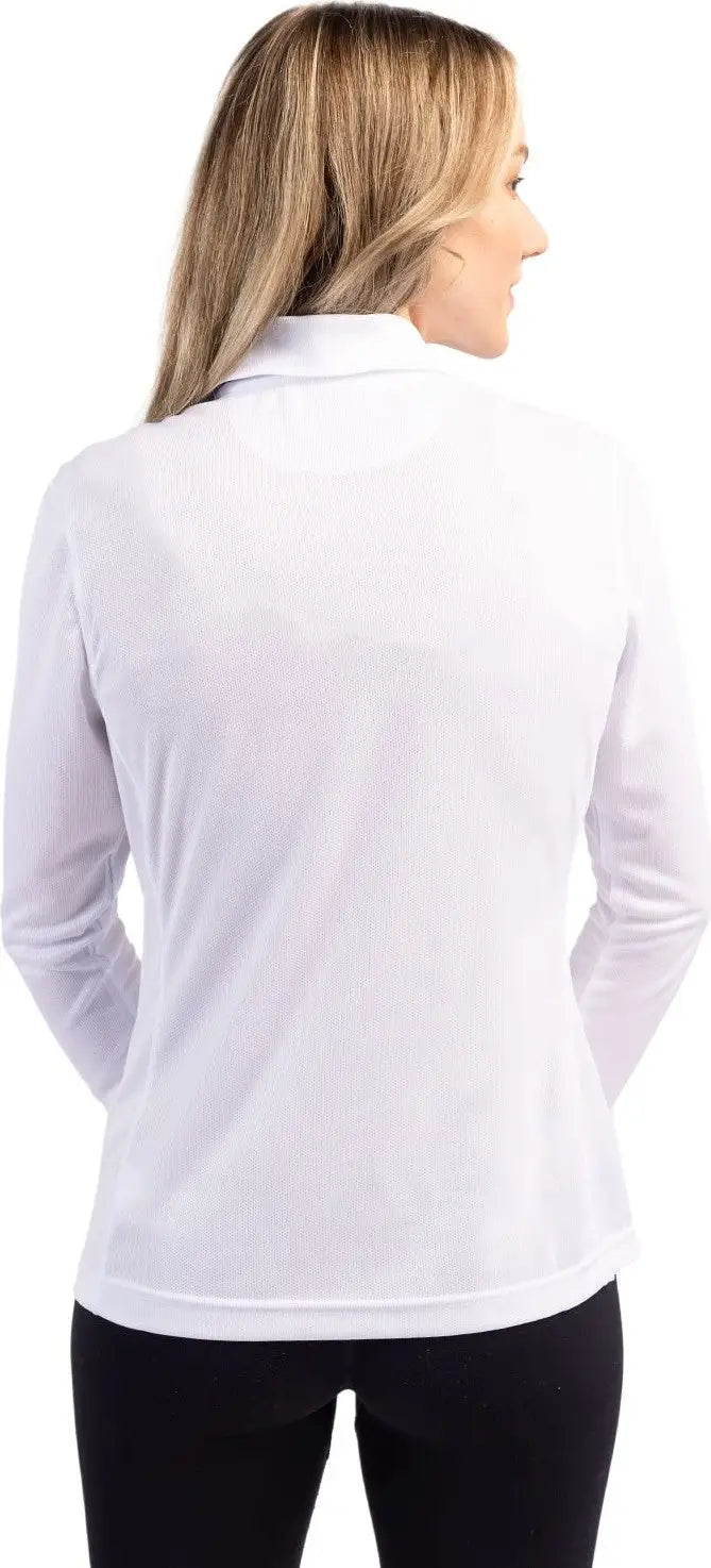Clique Lqk00068 Ice Pique Womens Long Sleeve Tech Polo - White