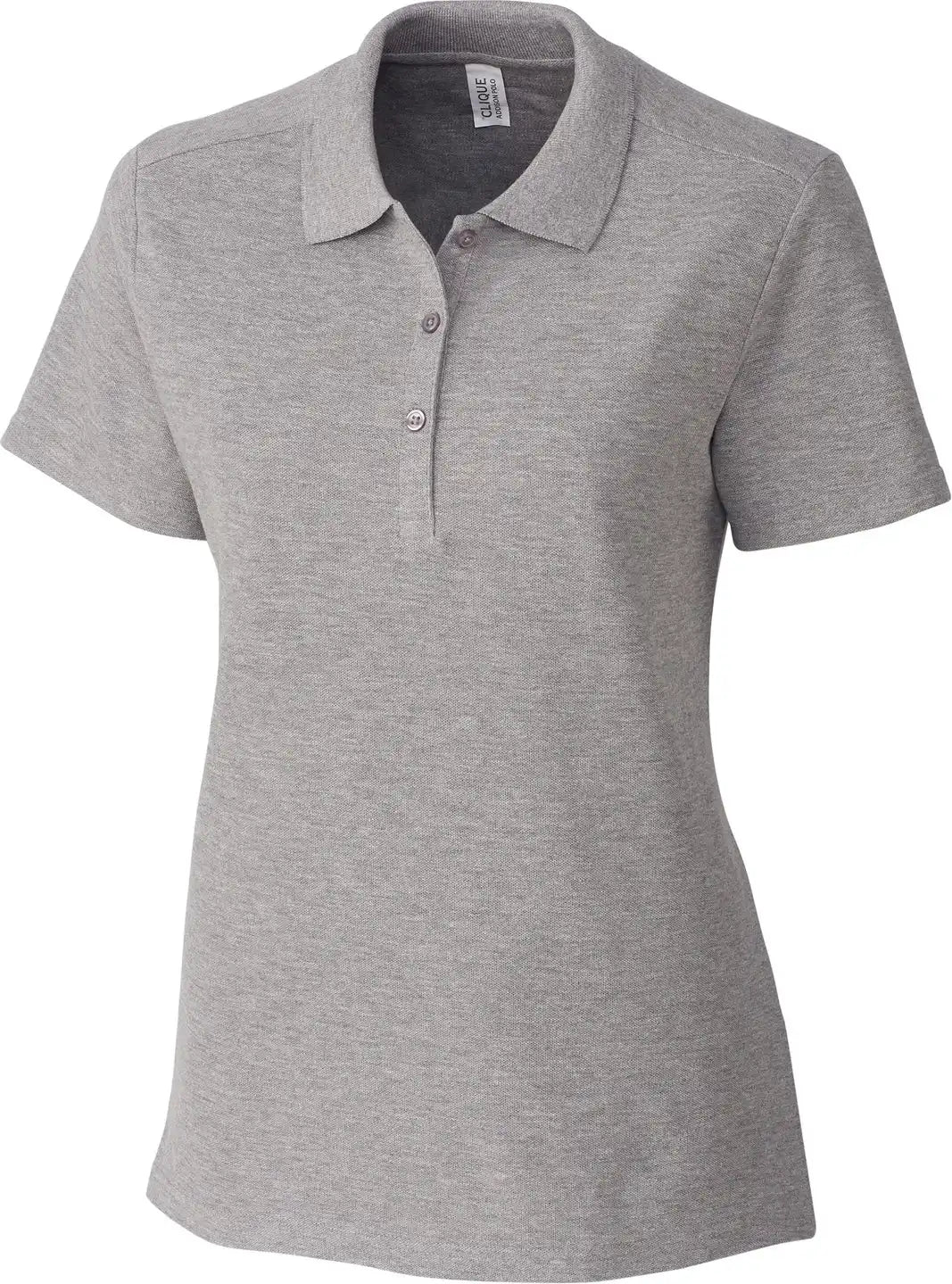 Clique Lqk00069 Addison All Cotton Pique Short Sleeve Womens Polo - Grey Melange / Xs
