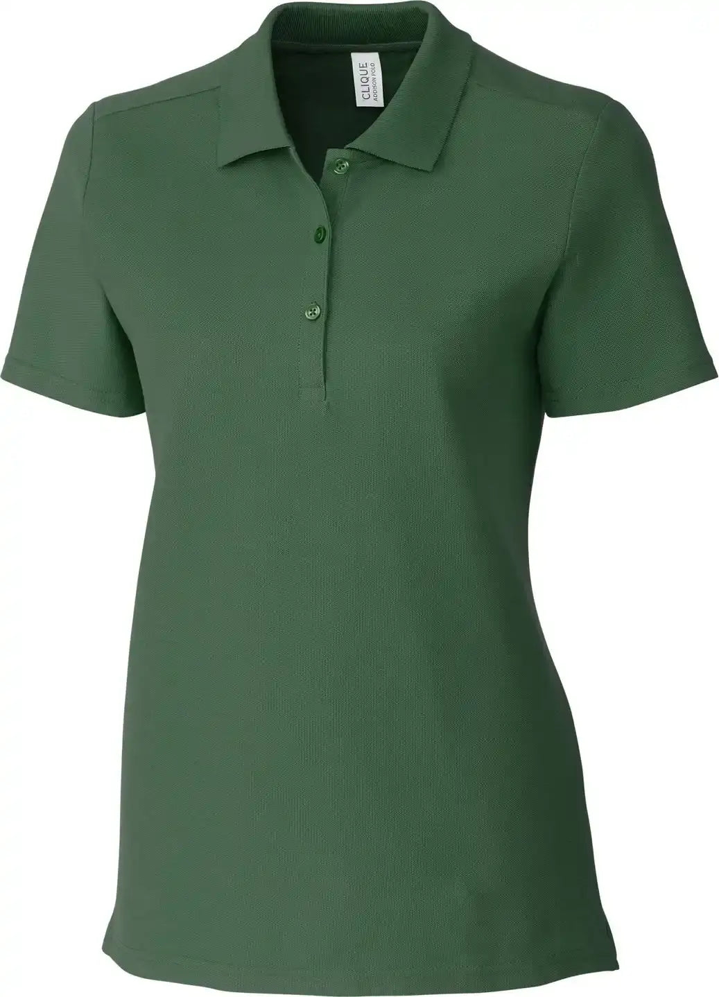 Clique Lqk00069 Addison All Cotton Pique Short Sleeve Womens Polo - Bottle Green