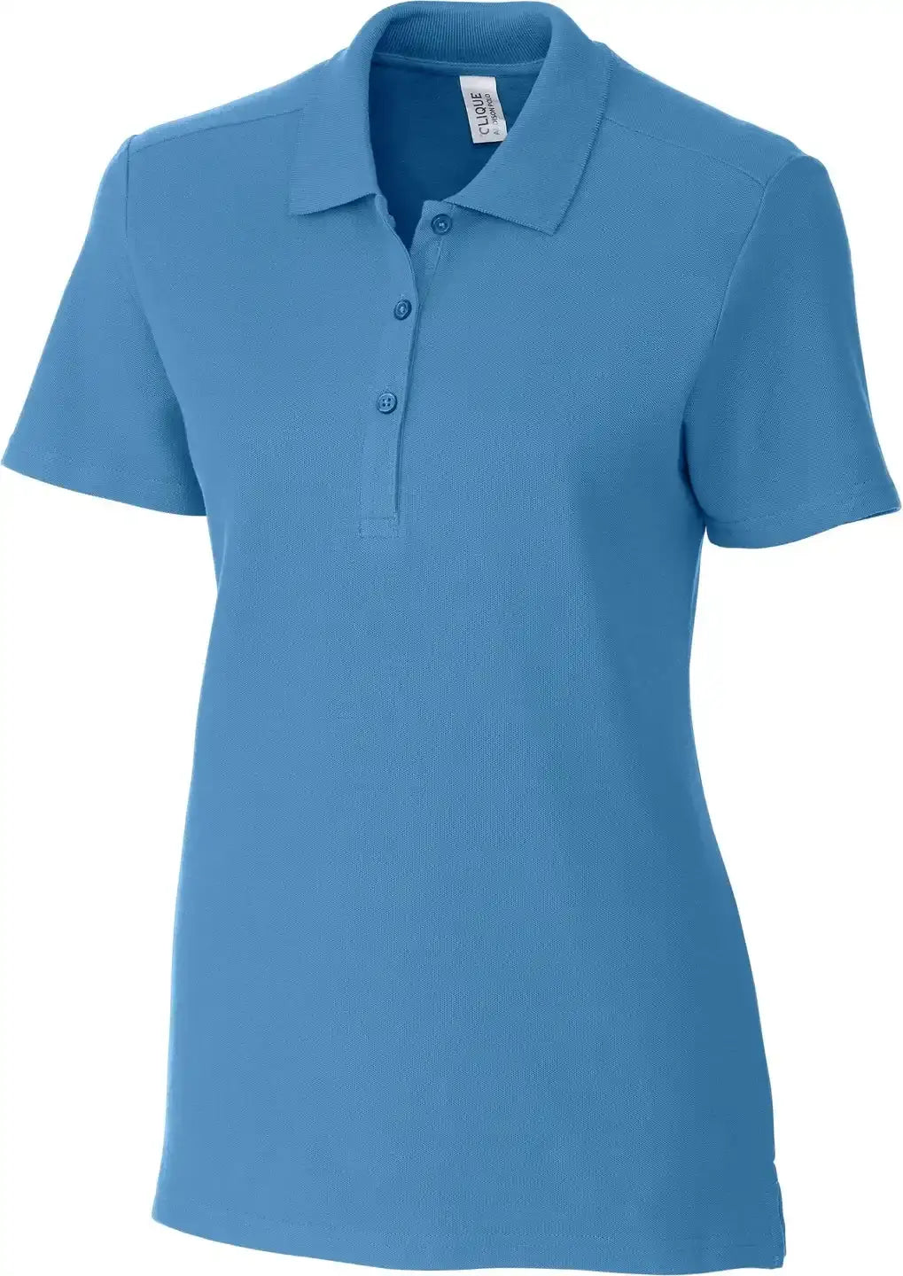Clique Lqk00069 Addison All Cotton Pique Short Sleeve Womens Polo - Light Blue