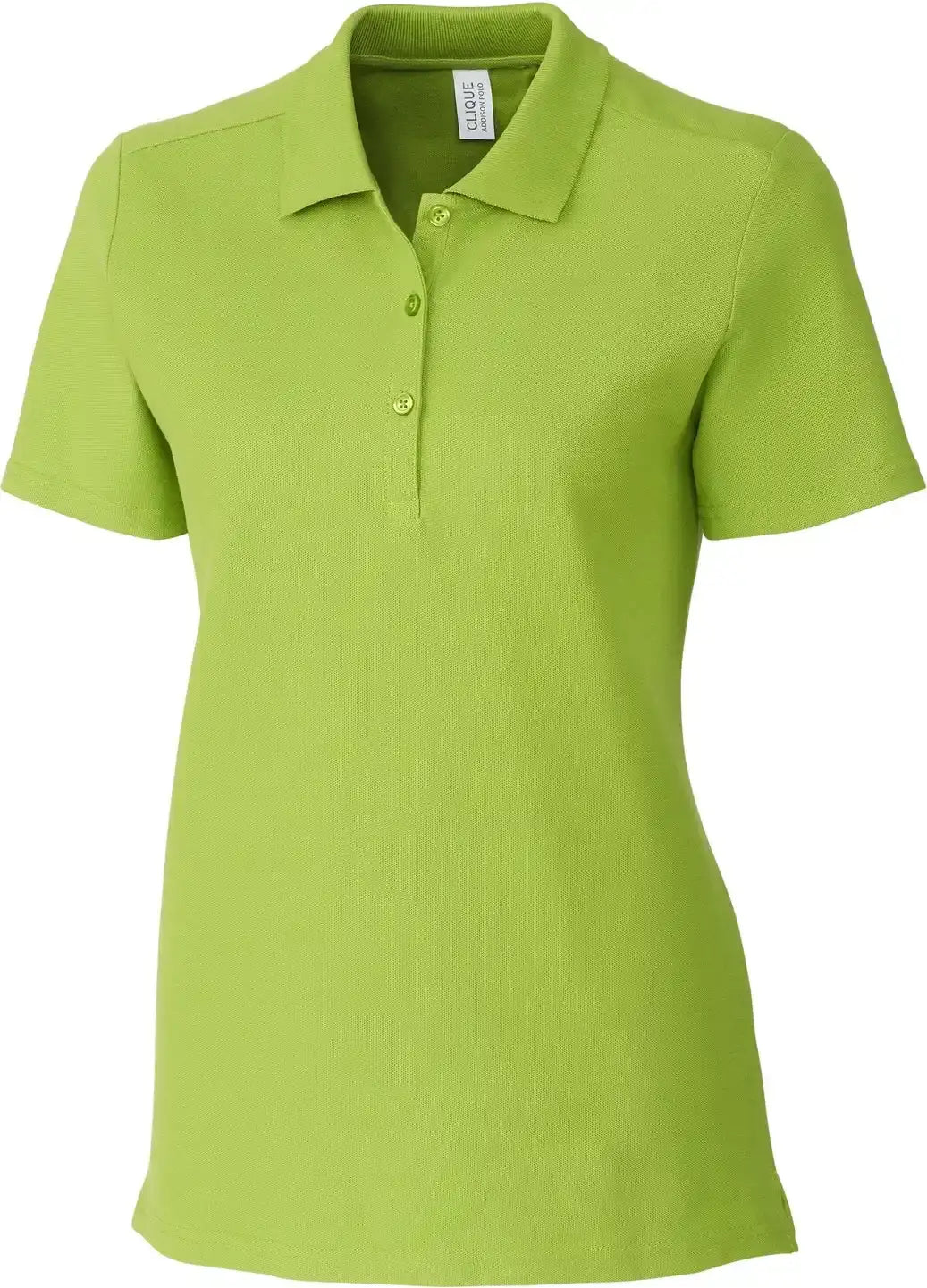 Clique Lqk00069 Addison All Cotton Pique Short Sleeve Womens Polo - Light Green