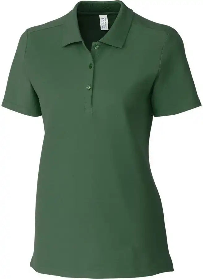 Clique Lqk00069 Addison All Cotton Pique Short Sleeve Womens Polo