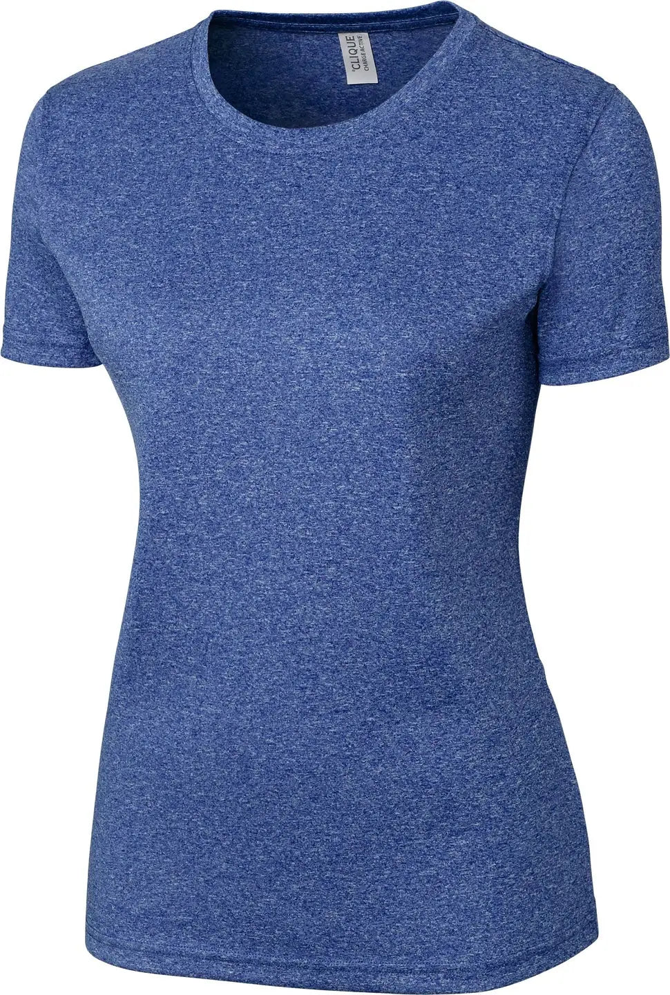 Clique Lqk00077 Charge Active Womens Short Sleeve Tee - Blue Heather - Ladies Xs
