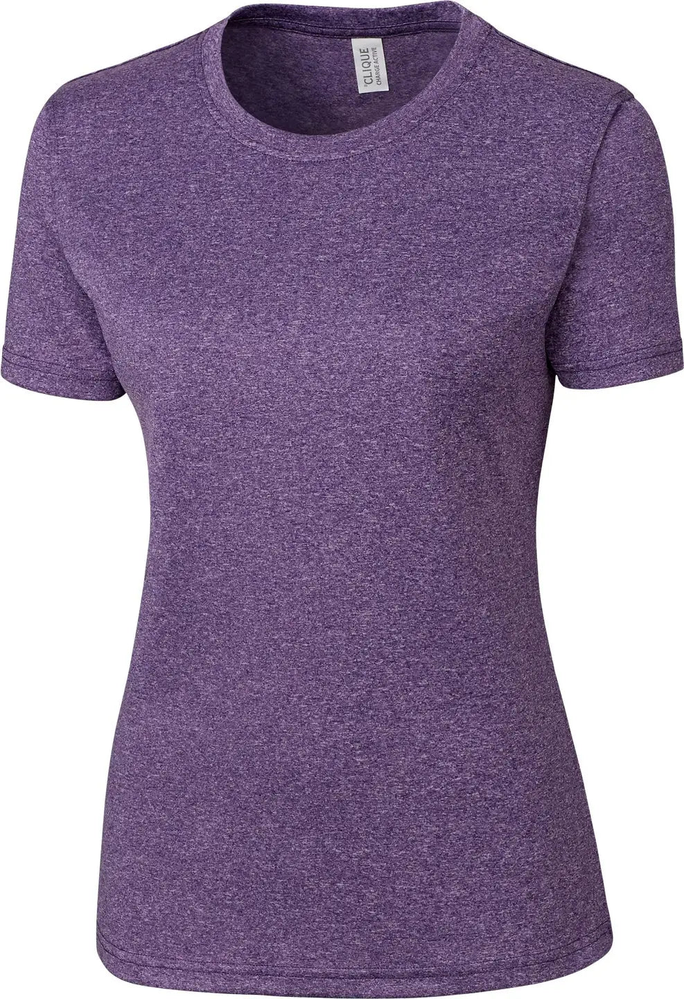 Clique Lqk00077 Charge Active Womens Short Sleeve Tee - College Purple Heather