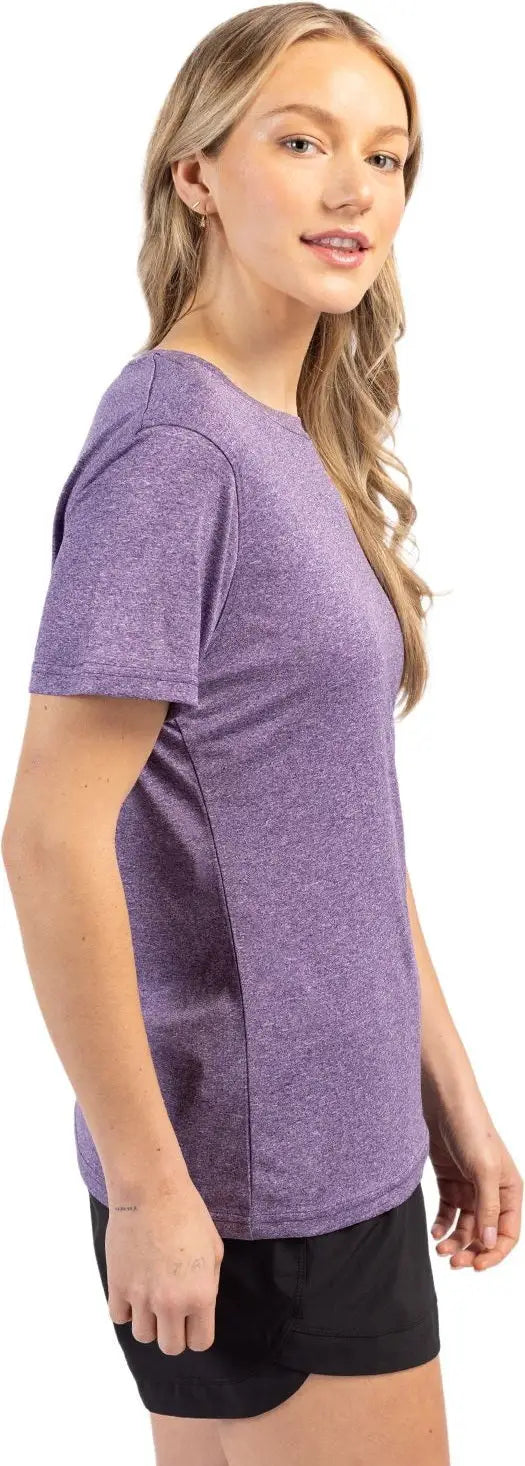 Clique Lqk00077 Charge Active Womens Short Sleeve Tee - College Purple Heather