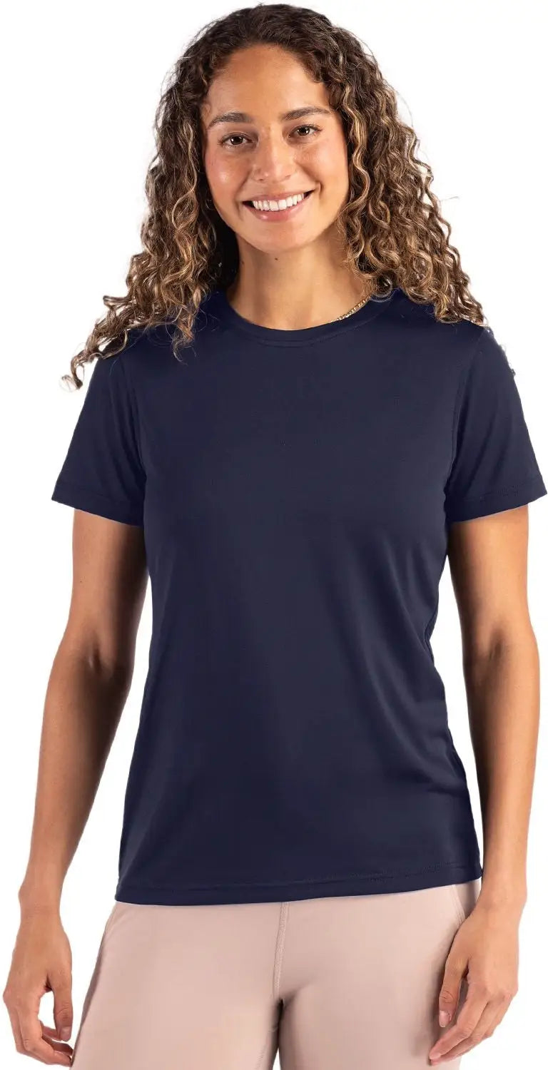 Clique Lqk00077 Charge Active Womens Short Sleeve Tee - Dark Navy - Ladies Xs