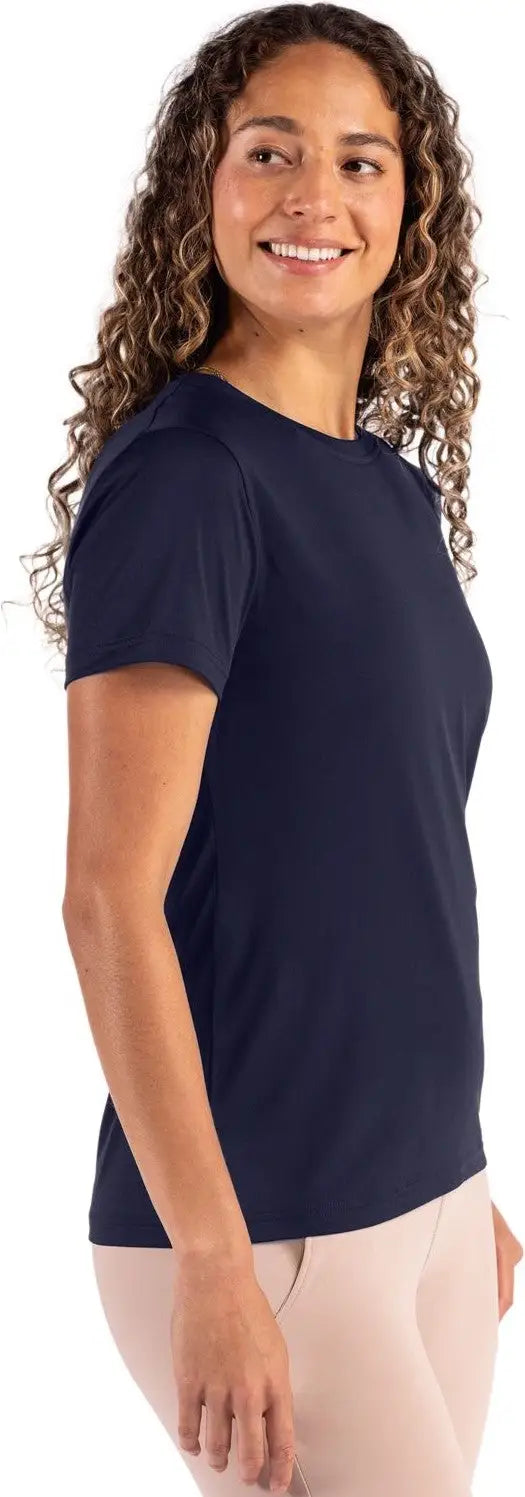 Clique Lqk00077 Charge Active Womens Short Sleeve Tee - Dark Navy