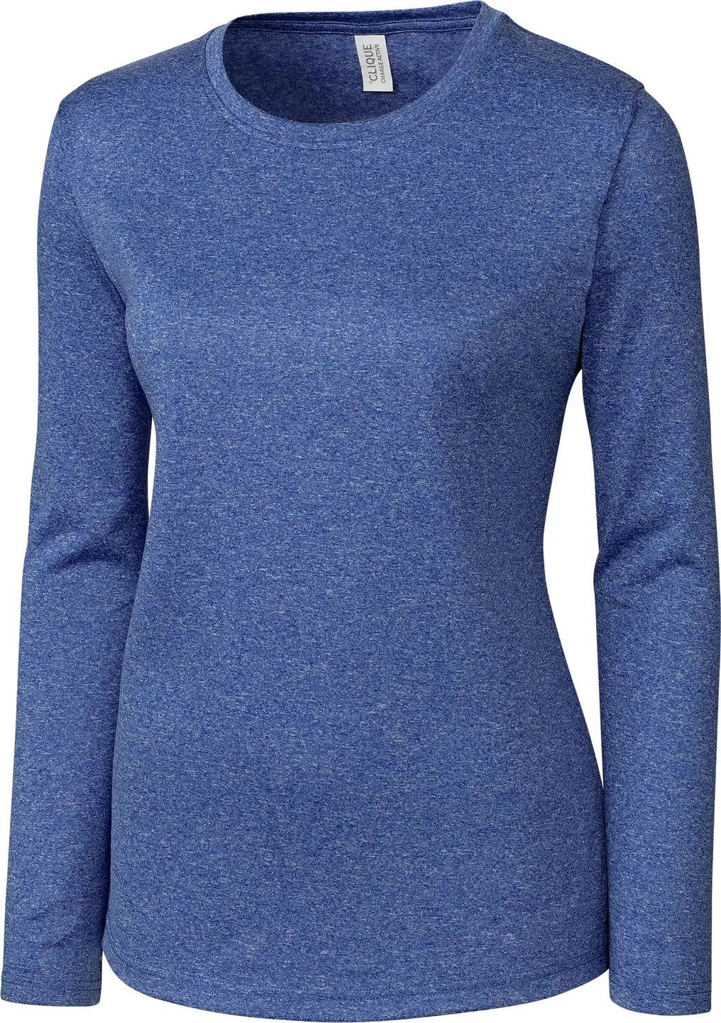 Clique Lqk00078 Charge Active Womens Long Sleeve Tee - Blue Heather