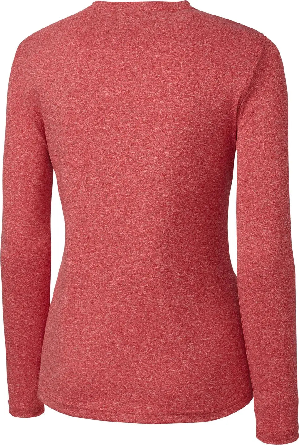 Clique Lqk00078 Charge Active Womens Long Sleeve Tee - Cardinal Red Heather